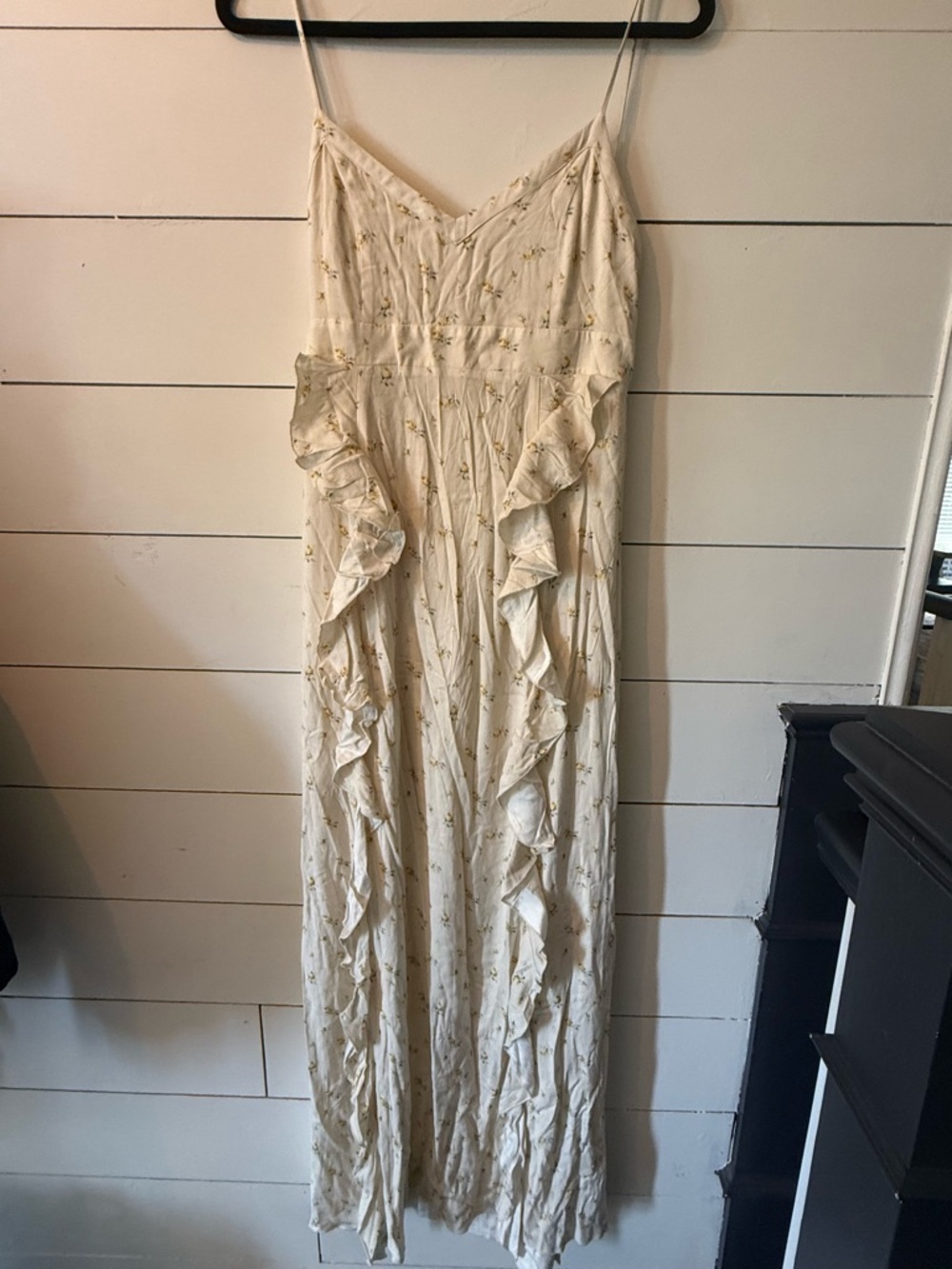 Chaser Light yellow ruffle dress
